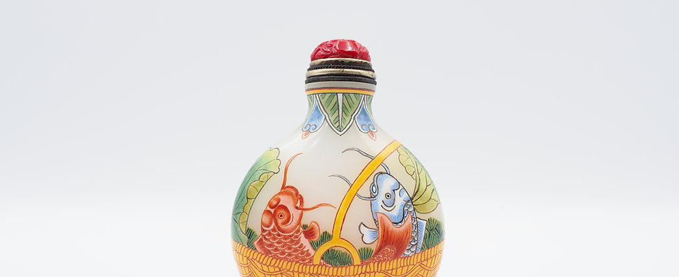 Lively Carps leaping over the water