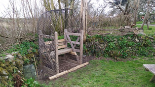 garden arbor made from recycled timber gates