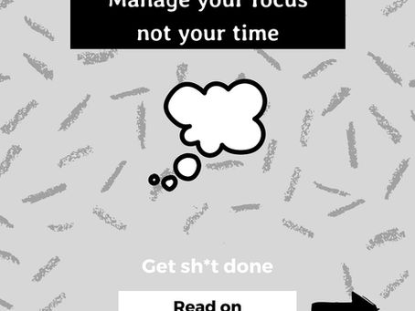 Stay focussed on the job in hand