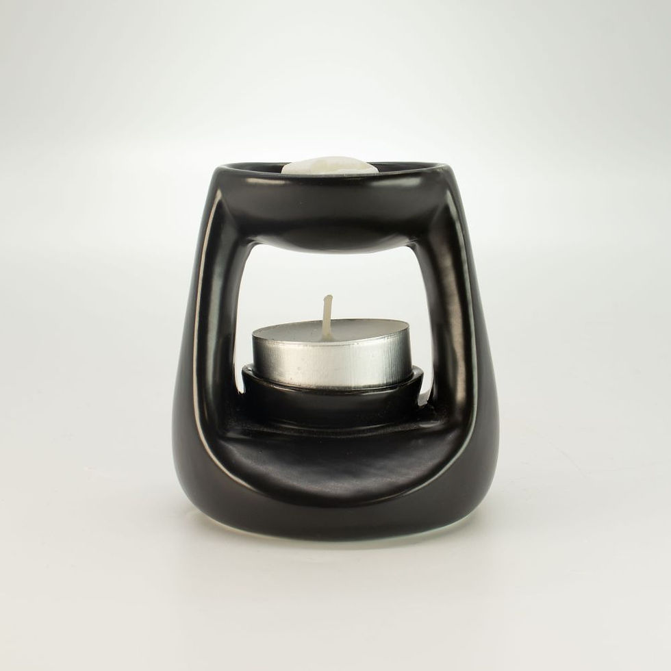 Thumbnail: Ceramic Zen Oil Burner - Small Classic  - Matt Black