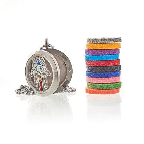 Thumbnail: Aromatherapy Jewellery Necklace - Hamsa Chakra - 30mm