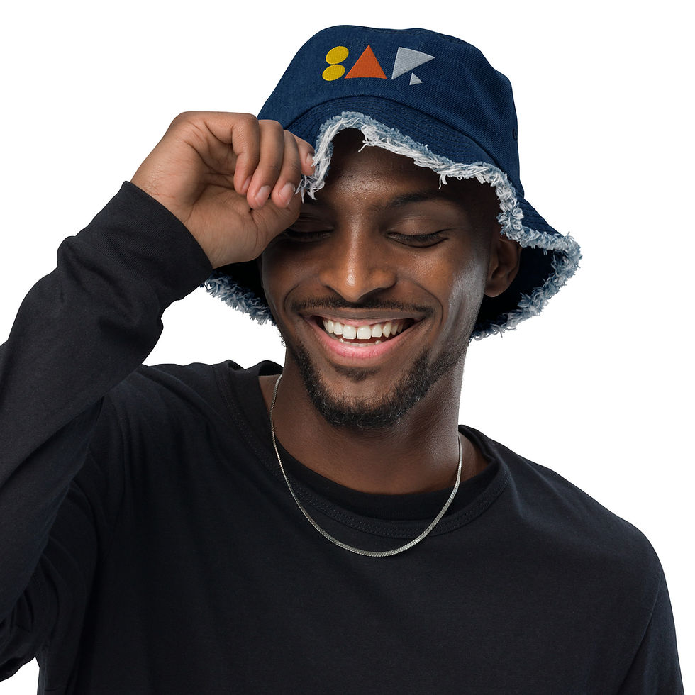 Thumbnail: BAF Distressed denim bucket hat