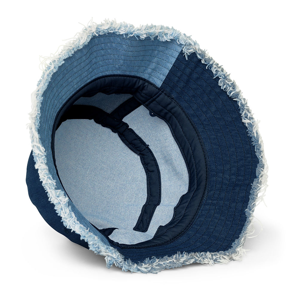 Thumbnail: BAF Distressed denim bucket hat
