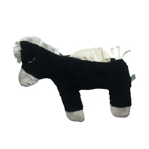 Miniaturbild: Bio Wärmekissen Pferd schwarz mit Inlet und waschbar