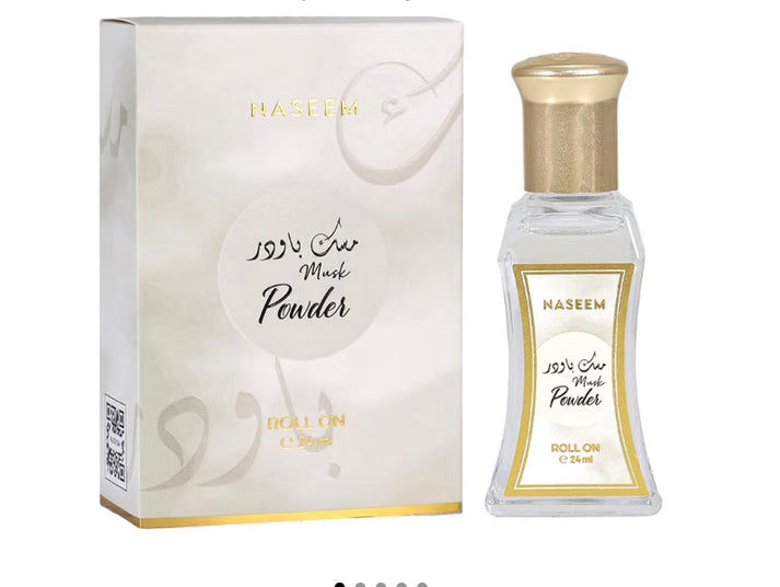 Naseem Perfume Musk Powder Roll-On, a unisex fragrance oil.