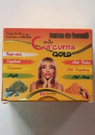 MISS CURCUMA GOLD CLARIFYING TURMERIC SOAP WITHOUT HYDROQUINONE, ANTI-SPOT, ANTI