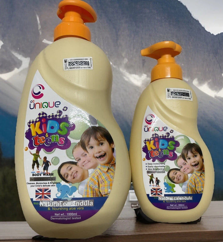 Unique Kids & Teens Skin Brightening Body Lotion & Shower Gel Sensitive Skin