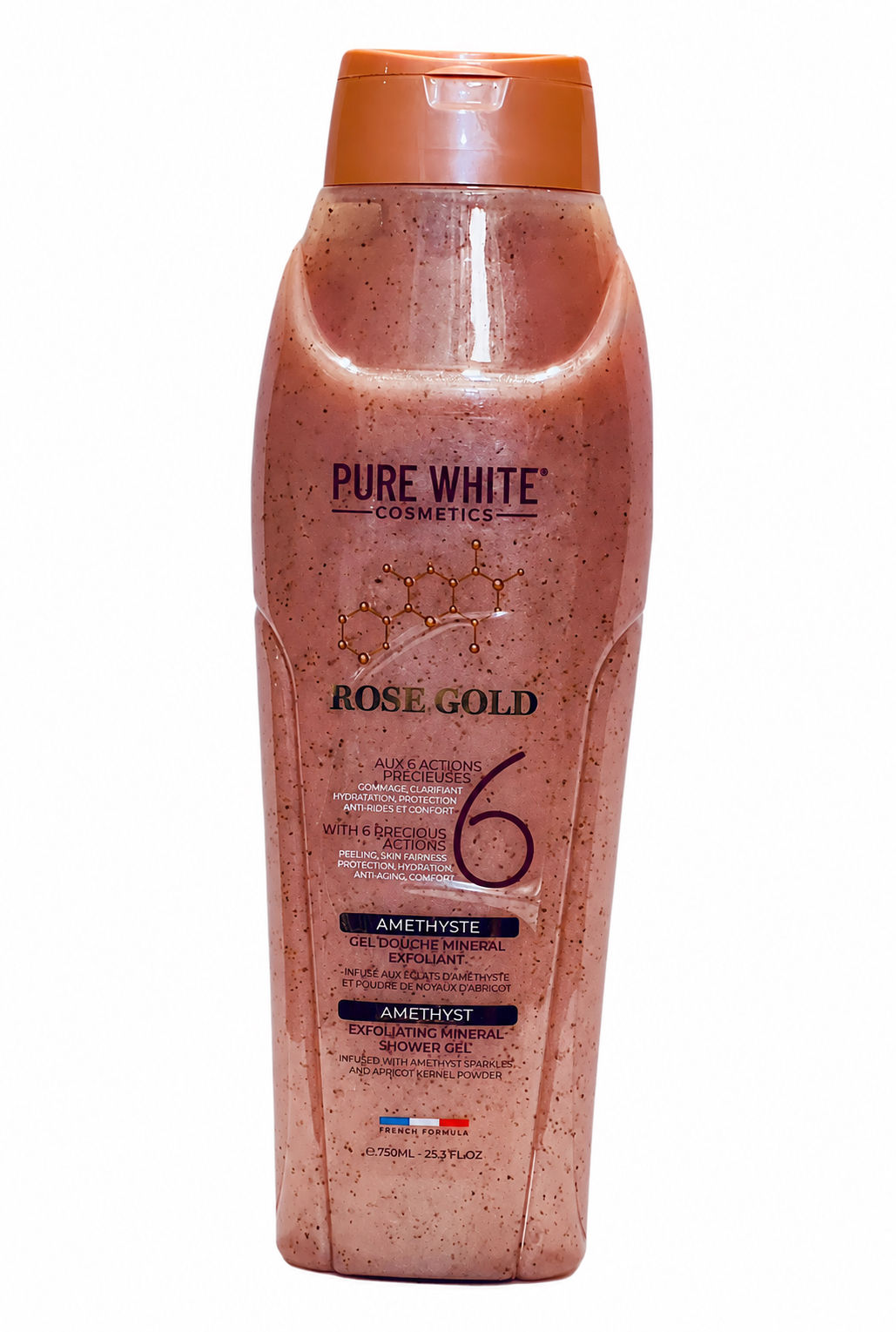 Pure White Gold Rose exfoliating shower gel