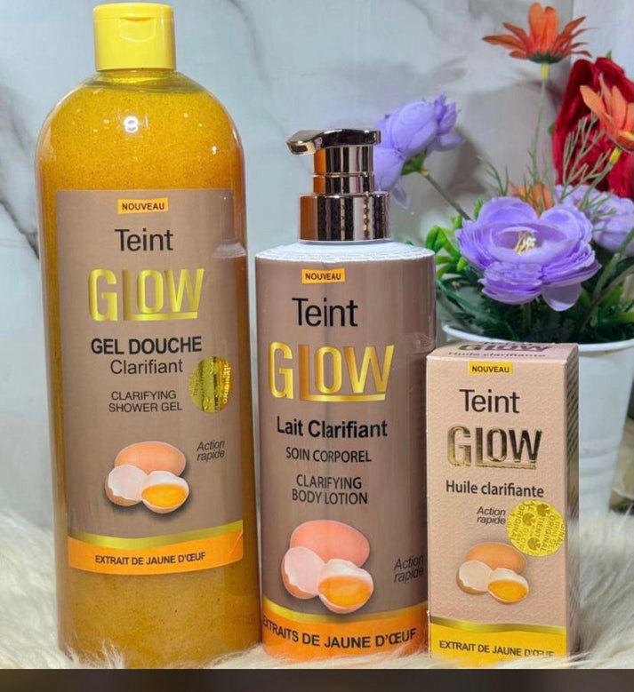 TEINT GLOW SET SHOWER GEL, BODY LOTION AND SERUM RICH IN EGGS YOLKS SE
