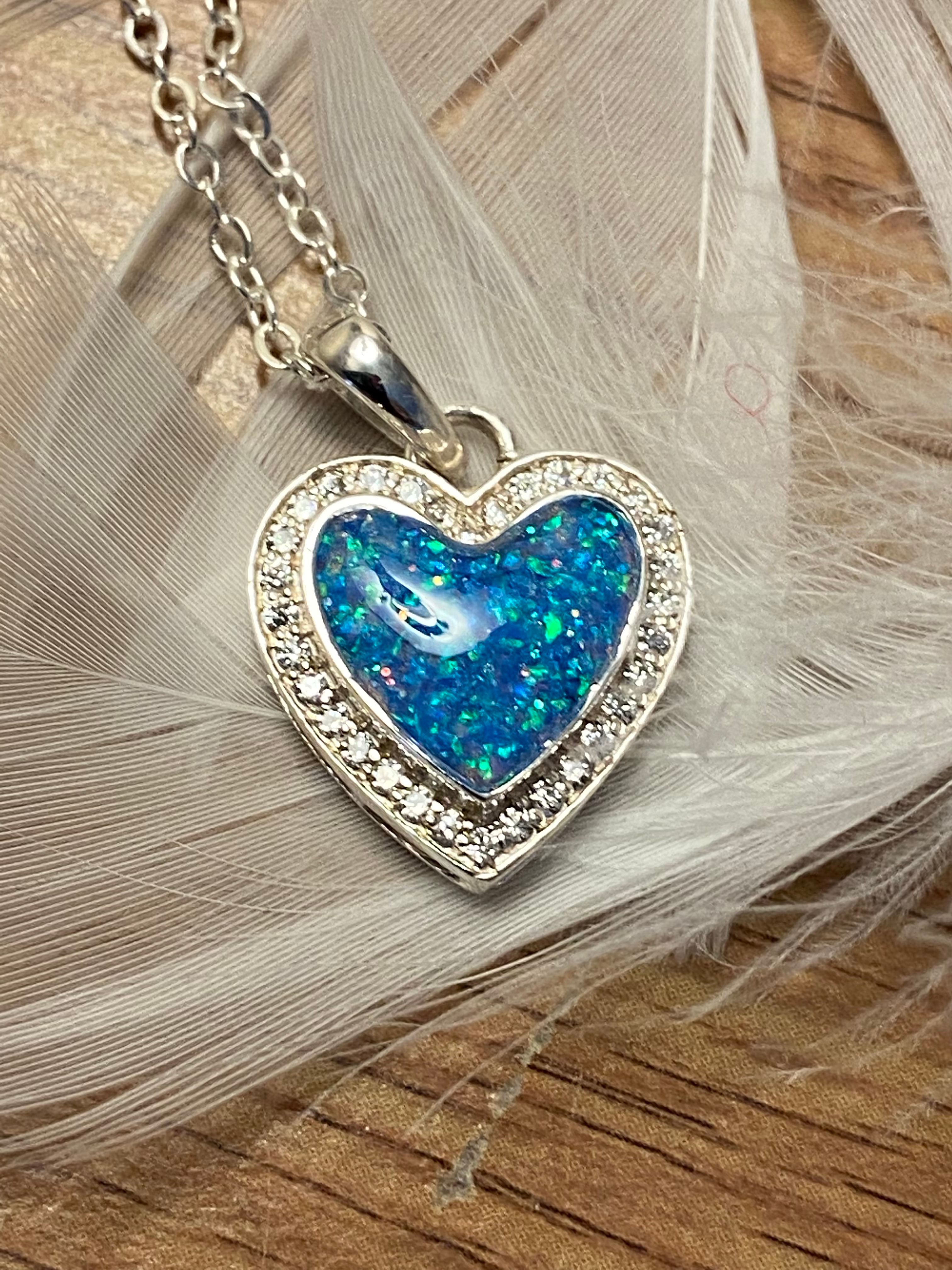 ‘ Susan’ crystal heart pendant .