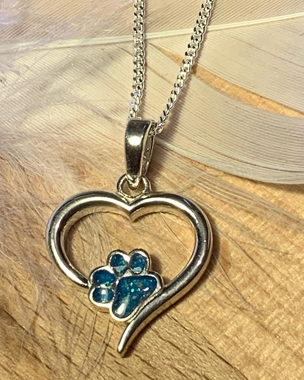 Thumbnail: New ‘Your Paw prints touched my heart ‘ pendant 