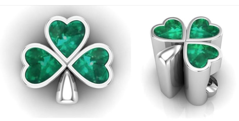 Thumbnail: Shamrock inclusion charm 