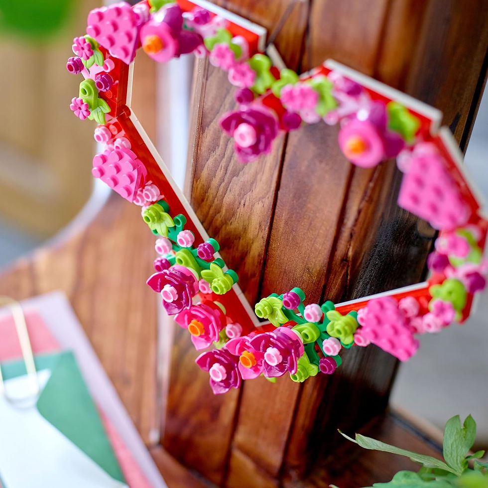 Thumbnail: LEGO Heart Ornament Building Toy Kit, Heart Shaped Arrangement of Artificial Fl
