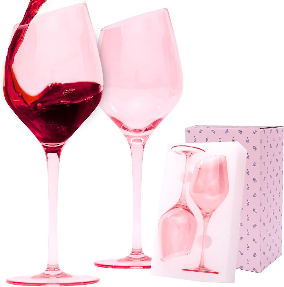 Pink Wine Glasses Set of 2-15oz