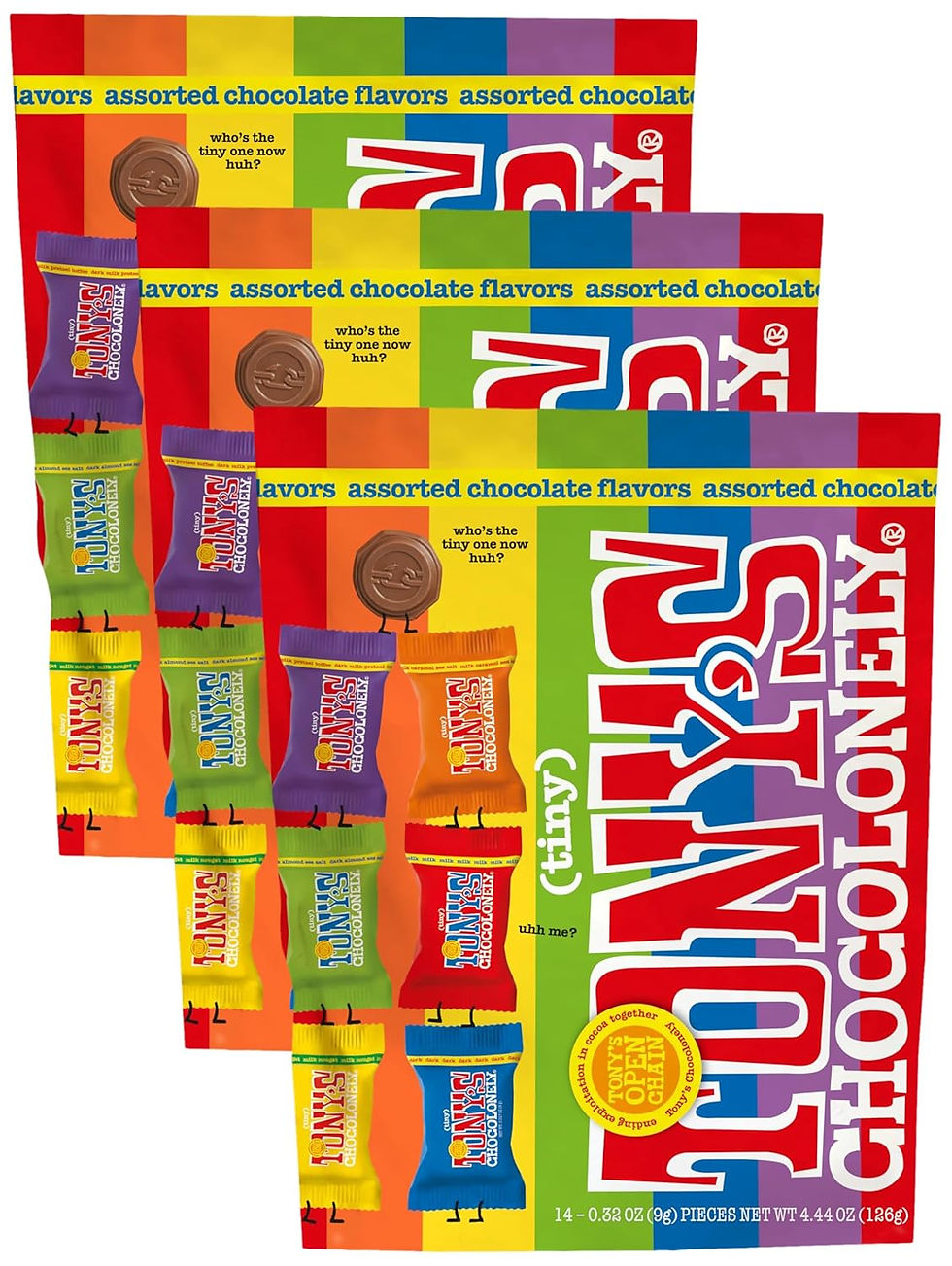 Thumbnail: Tony’s Chocolonely Assorted Chocolate Candy Pieces, Belgian Milk & Dark Choco