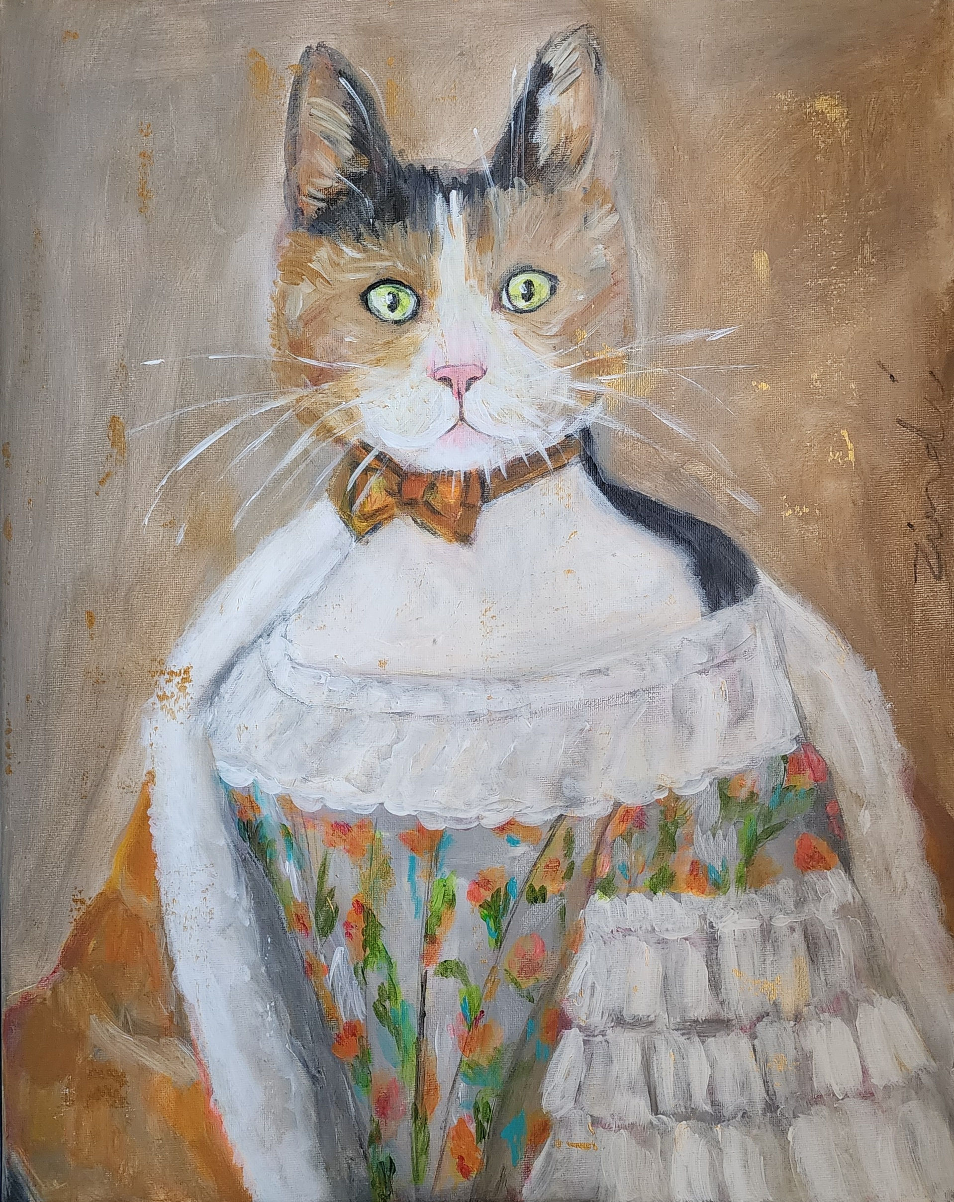 "Cat in grey" 40 x 50cm