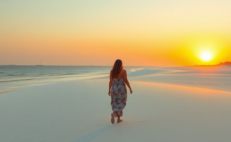 Sunrise beach walks Dubai