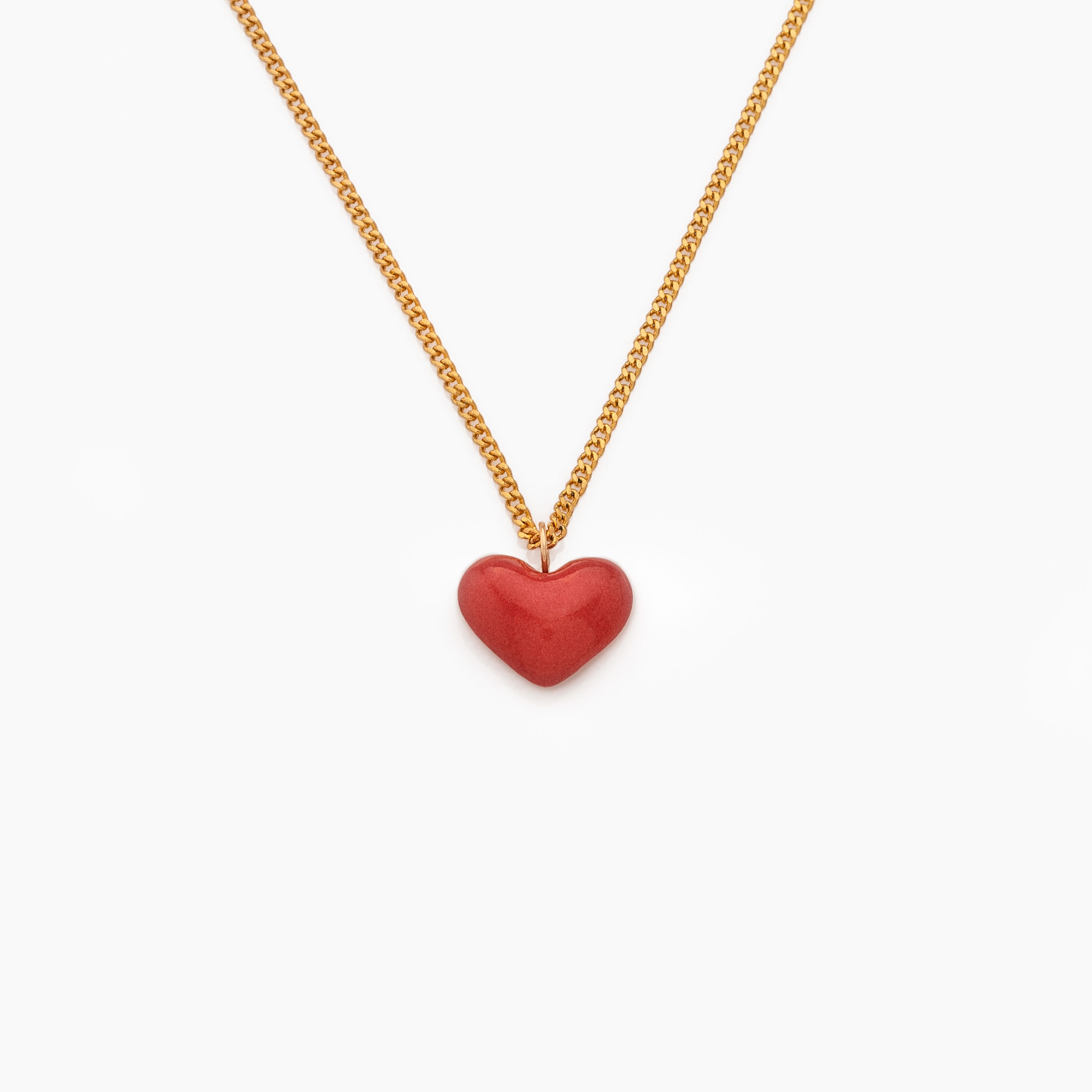 שרשרת לב בורדו - S