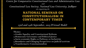 National Virtual Seminar on ‘Constitutionalism in Contemporary Times' | 23–24th September, 2023