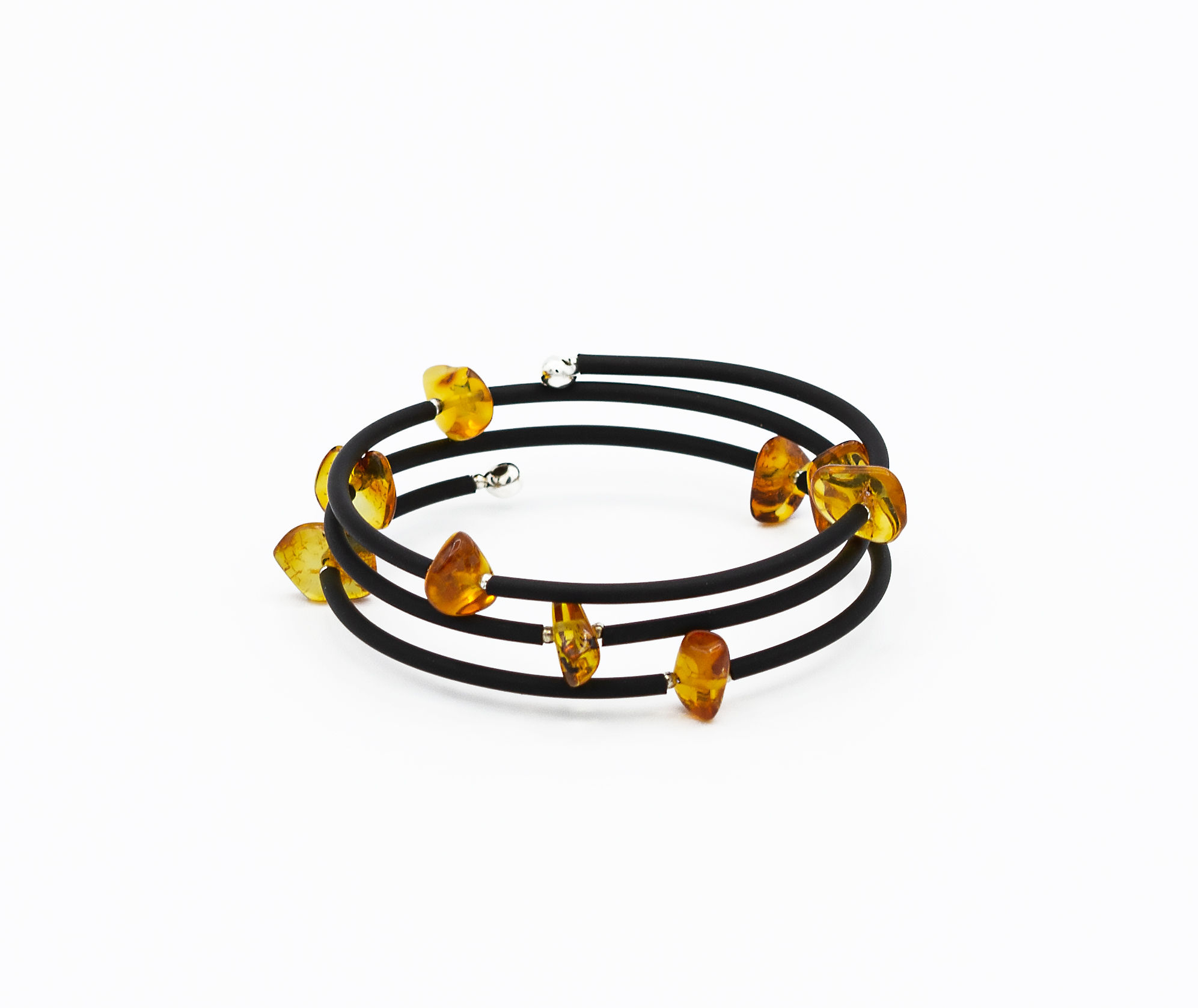 Bracelet mémoire de forme ambre naturelle