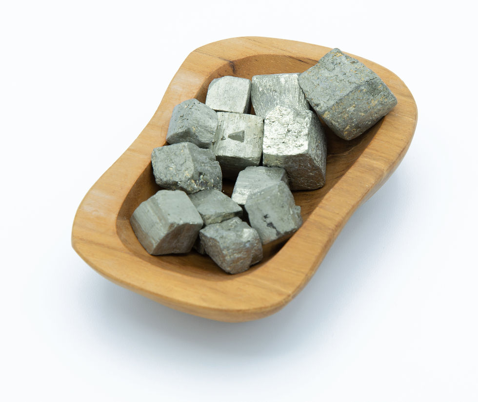 Miniature : Pierres roulées de pyrite naturelle