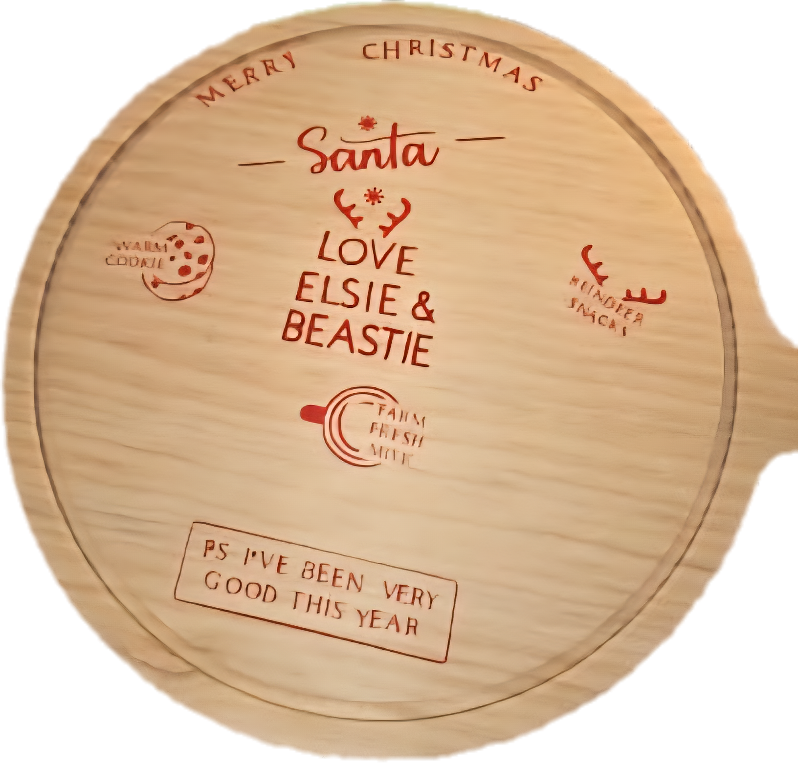 Santa Christmas Eve Chopping Board
