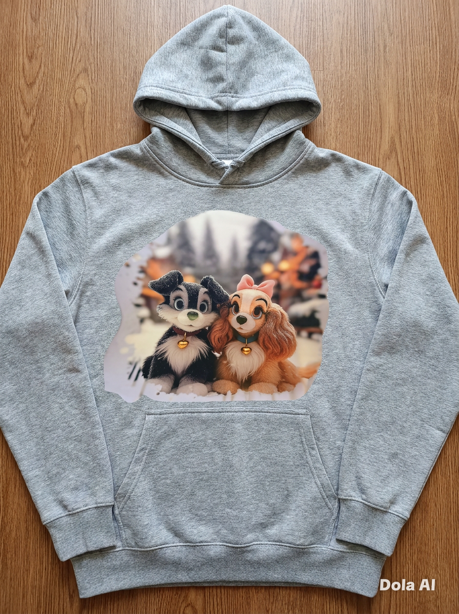 Thumbnail: Lady and The Tramp Winter Theme Hoodie