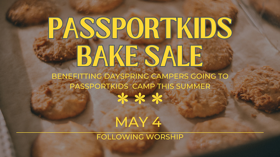 PassportKIDS Bake Sale