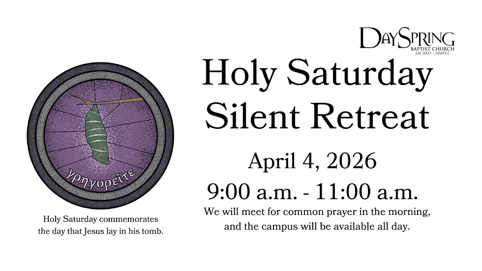 Holy Saturday Silent Retreat