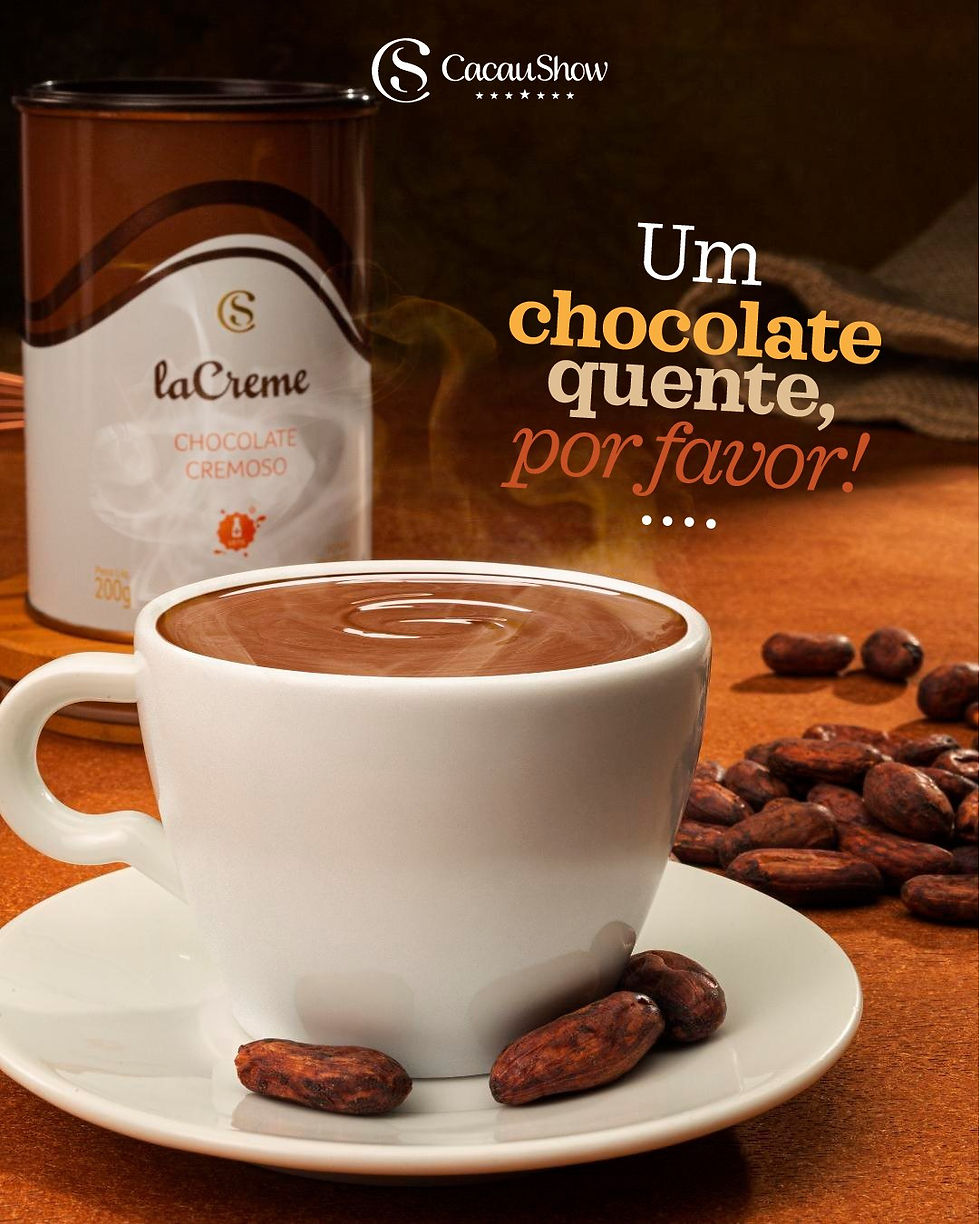 Caneca com chocolate quente