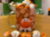Caneca de vidro Cremilda cheia de trufas laCreme Kids