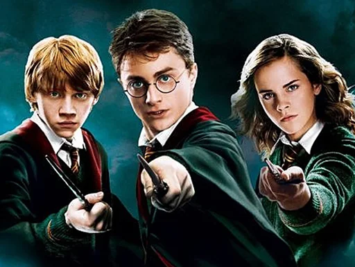 Ron, Harry e Hermione.