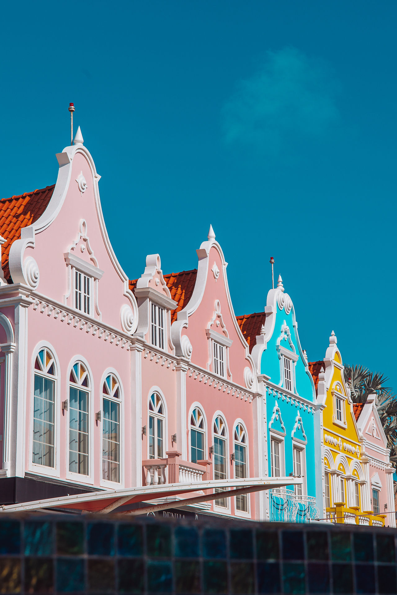 Colorful buildings in Aruba