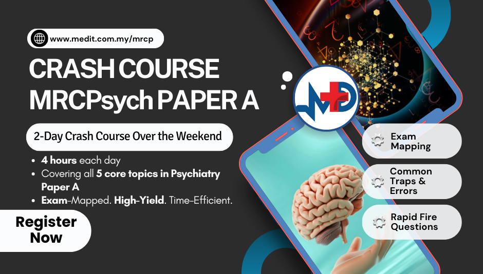 Crash Course - MRCPsych (UK) PAPER A Diet 1/2026