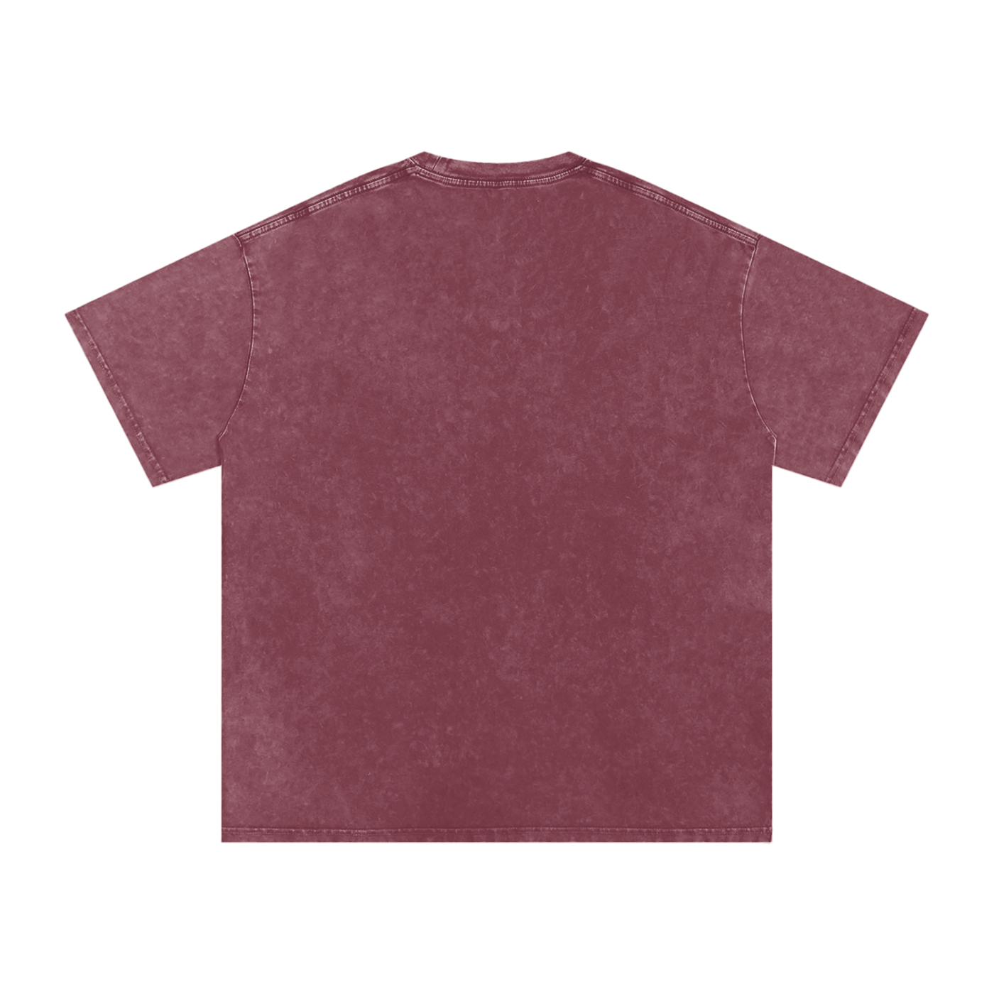 Wastelined Fish Band Snow Washed Oversized Cotton T-Shirt
