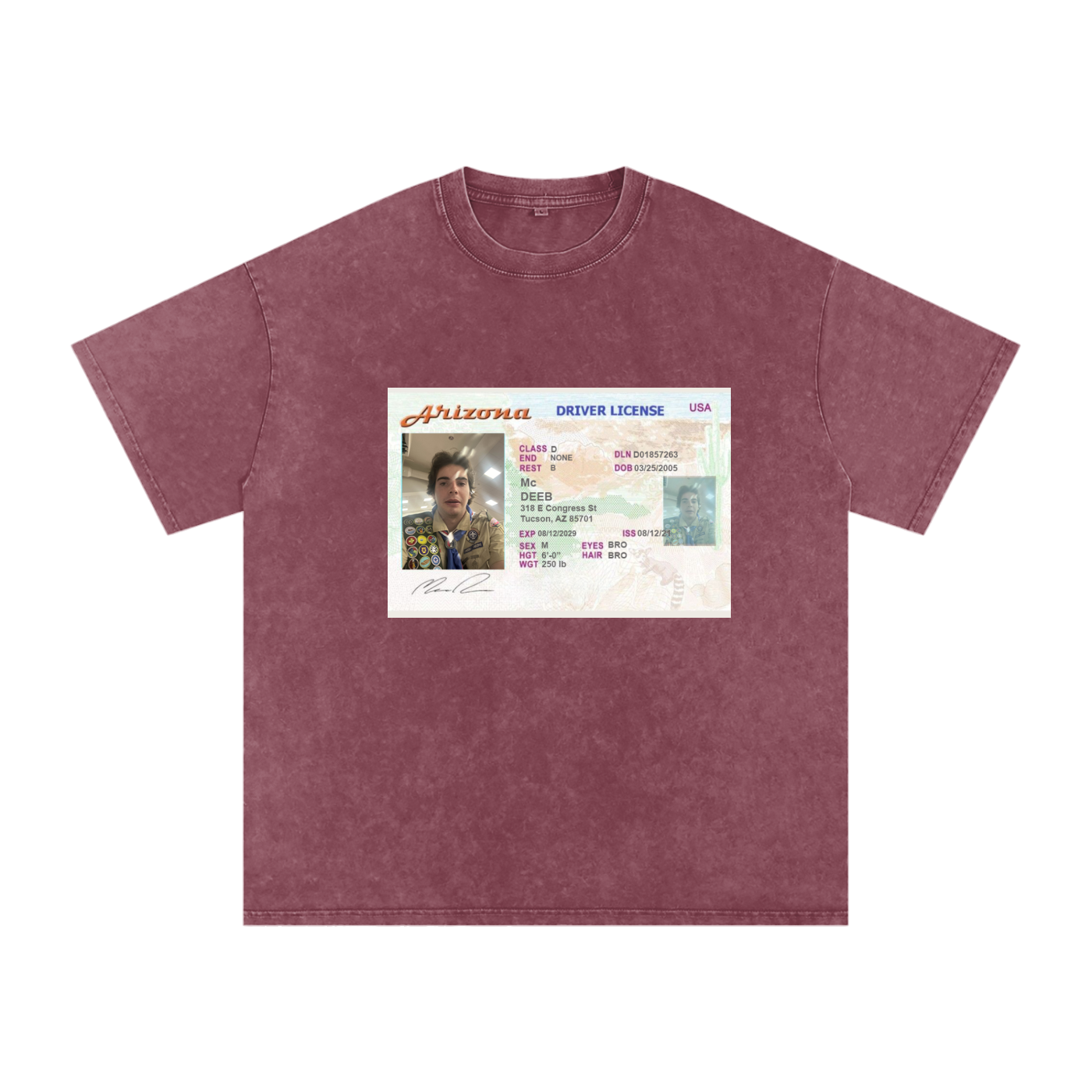 Cole ID Snow Washed Oversized Cotton T-Shirt