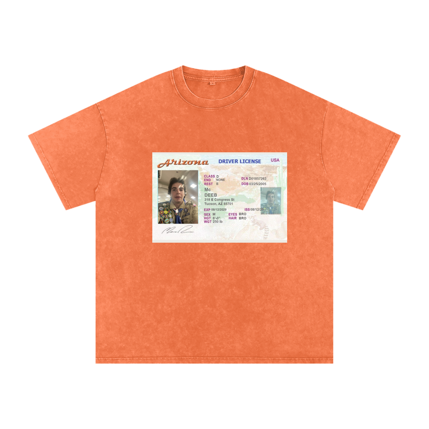 Cole ID Snow Washed Oversized Cotton T-Shirt