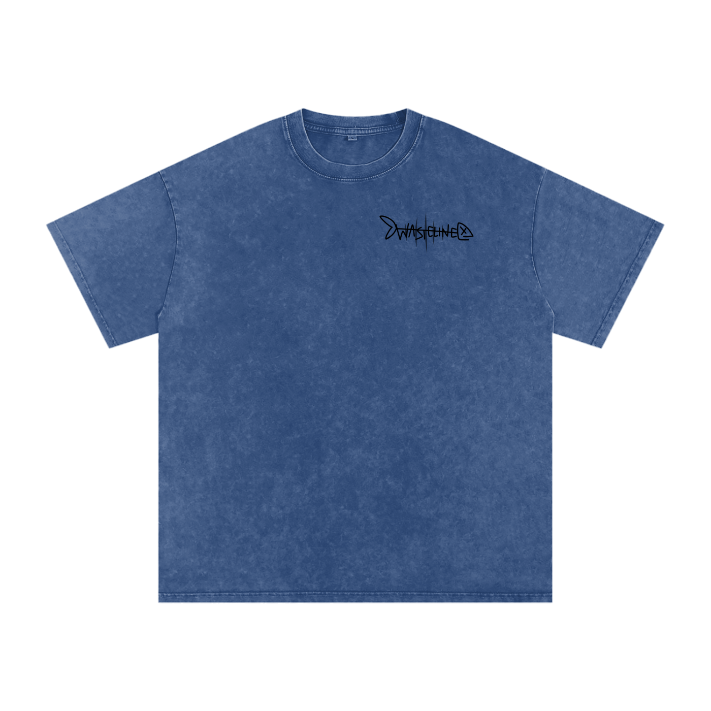 Wastelined Ocean Novelty Snow Washed Oversized Cotton T-Shirt