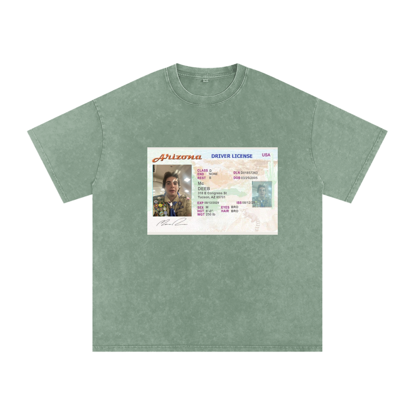 Cole ID Snow Washed Oversized Cotton T-Shirt