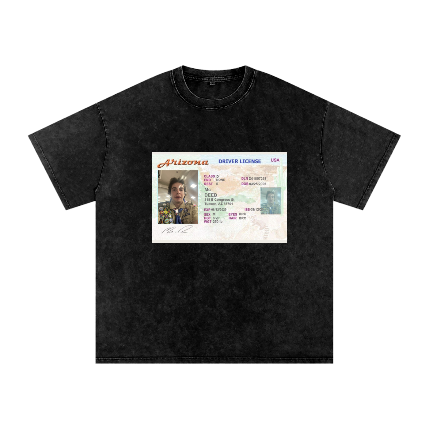 Cole ID Snow Washed Oversized Cotton T-Shirt