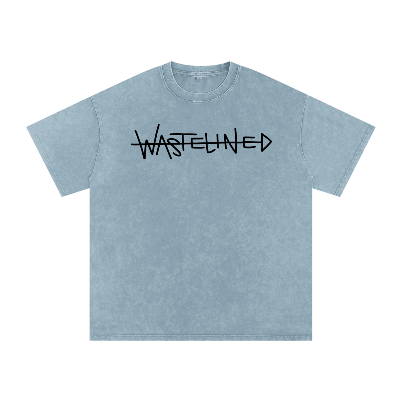 Wastelined Snow Washed Oversized Cotton T-Shirt