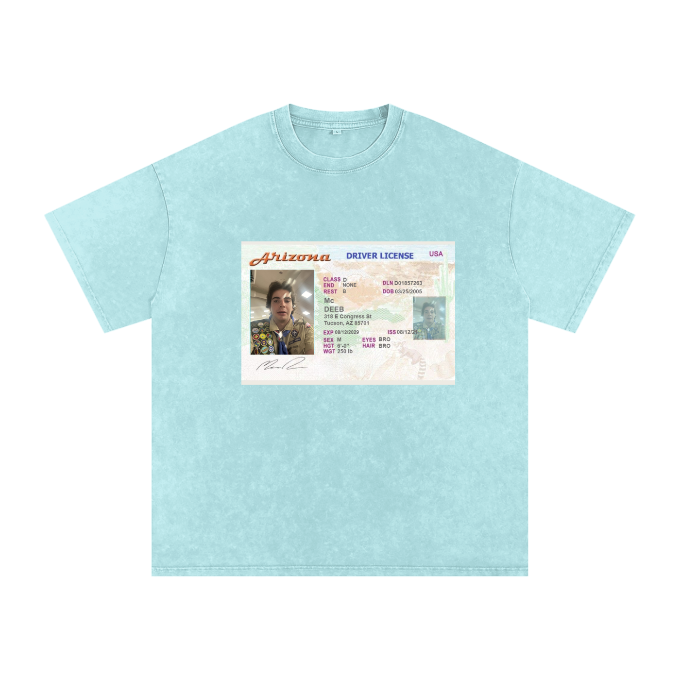 Cole ID Snow Washed Oversized Cotton T-Shirt