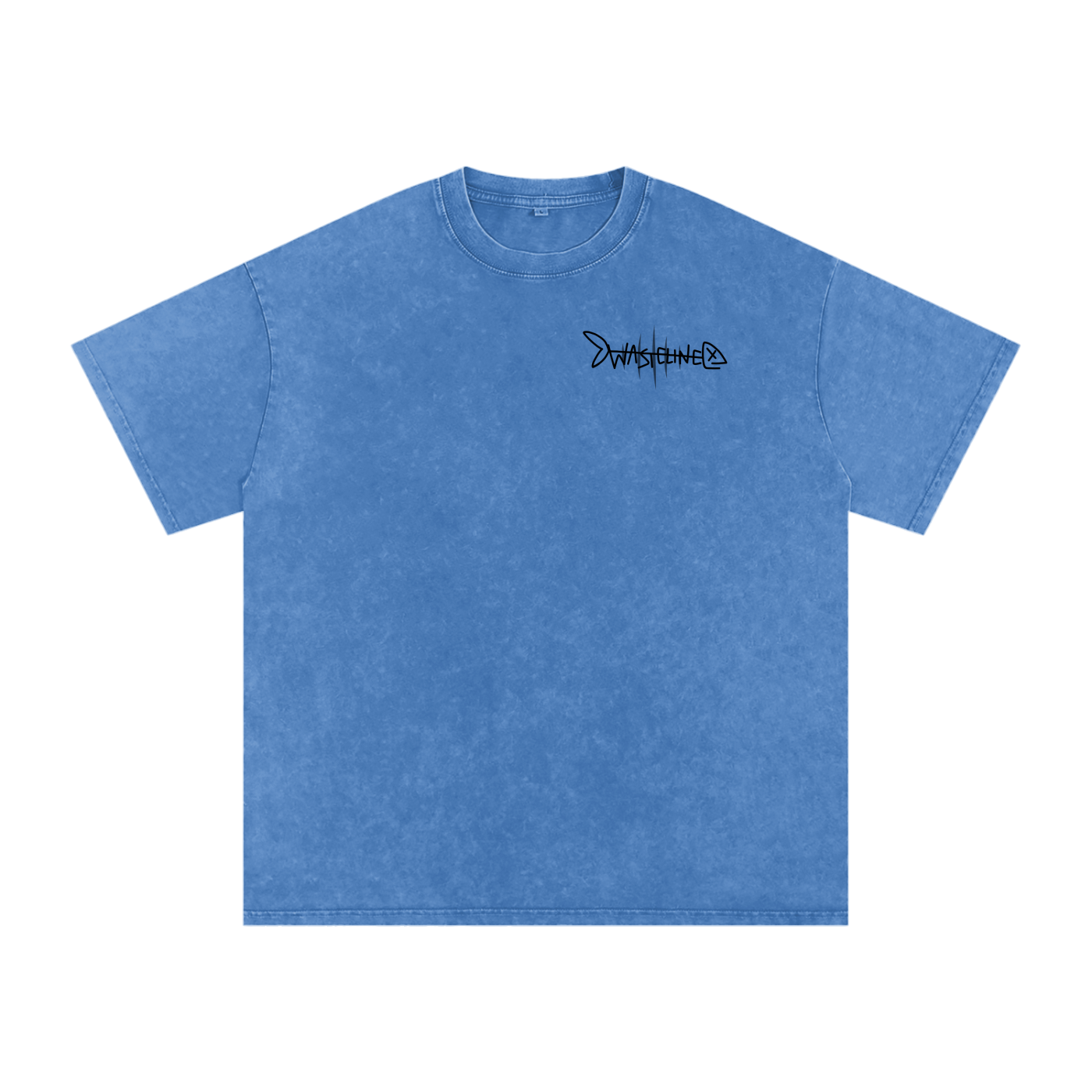 Wastelined Ocean Novelty Snow Washed Oversized Cotton T-Shirt