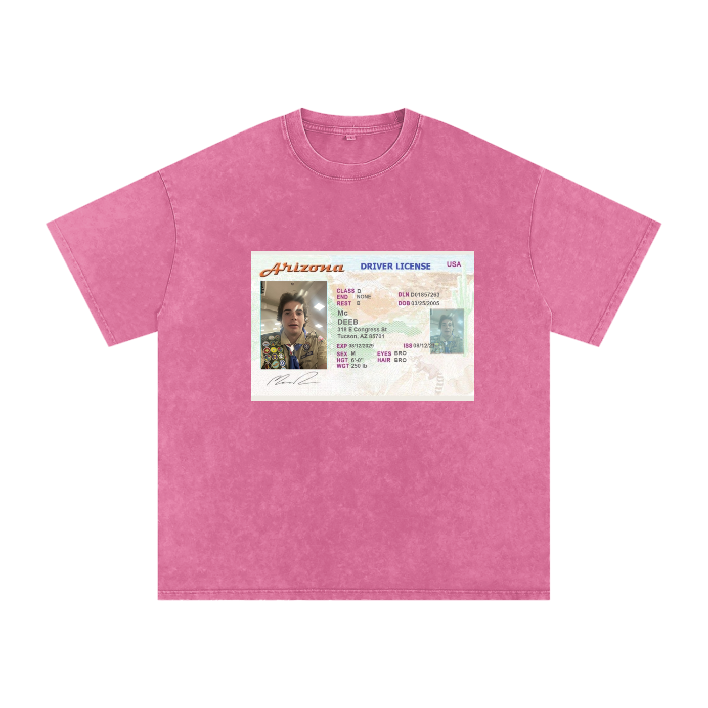 Cole ID Snow Washed Oversized Cotton T-Shirt