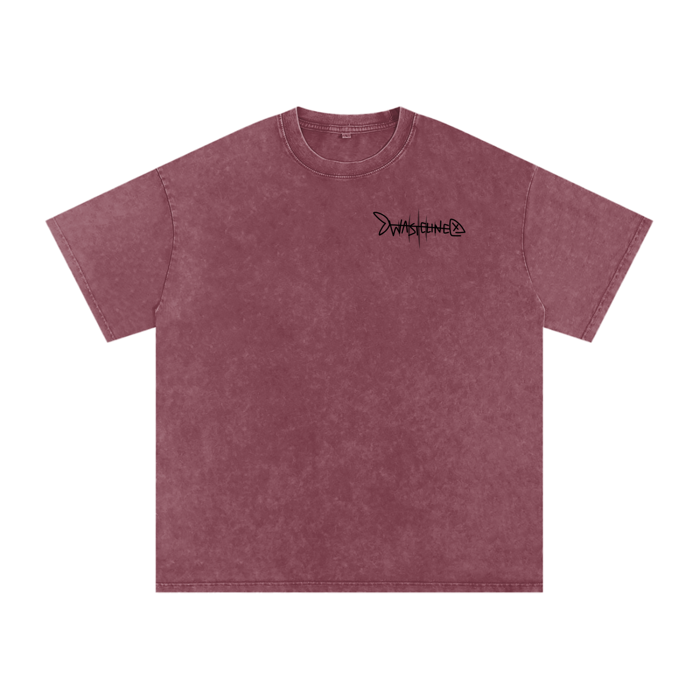 Official Fish Band Logo Snow Washed Oversized Cotton T-Shirt