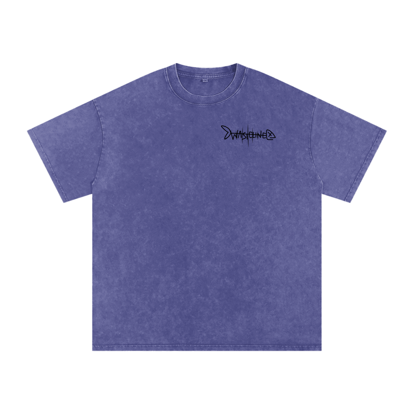 Wastelined Ocean Novelty Snow Washed Oversized Cotton T-Shirt