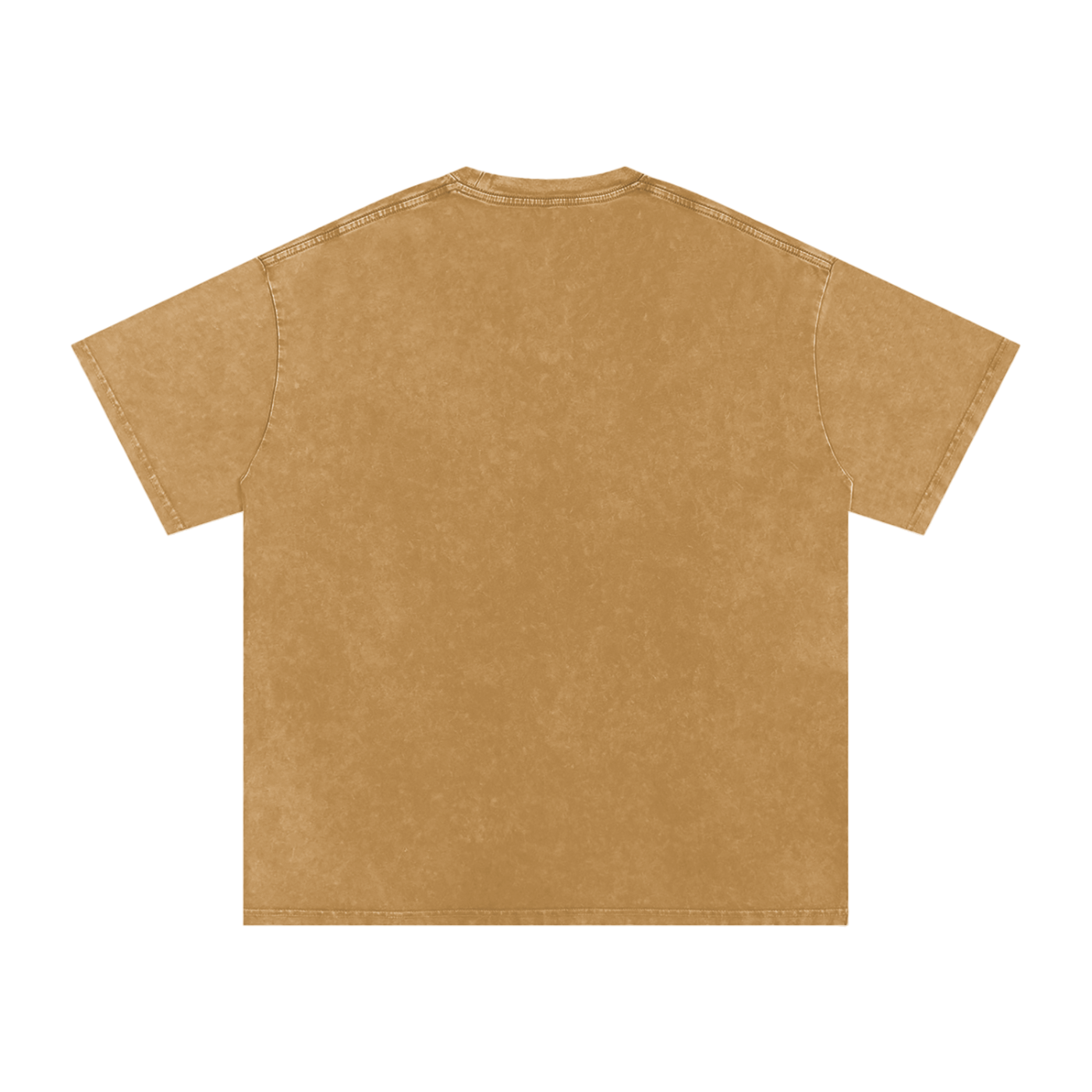 Wastelined Fish Band Snow Washed Oversized Cotton T-Shirt