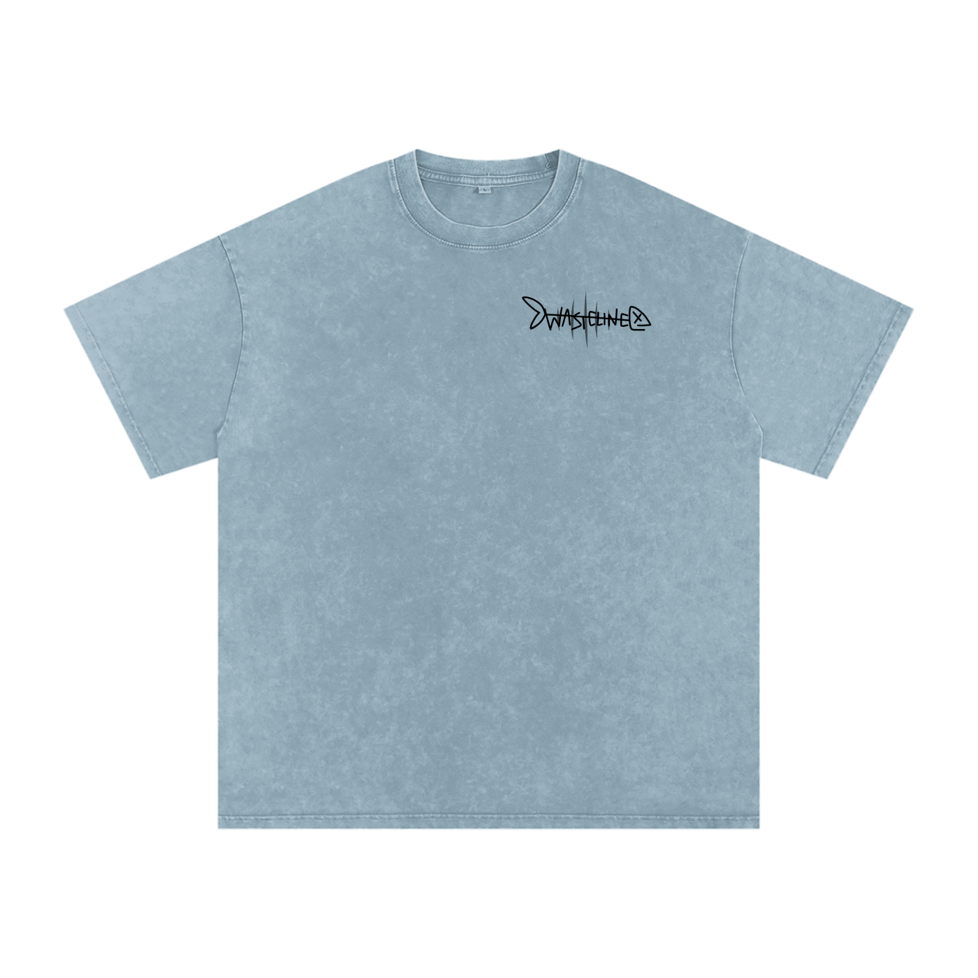 Wastelined Ocean Novelty Snow Washed Oversized Cotton T-Shirt