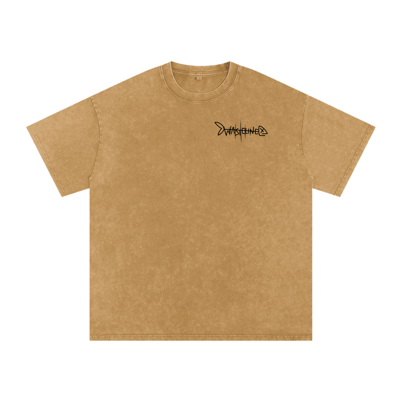 Wastelined Ocean Novelty Snow Washed Oversized Cotton T-Shirt