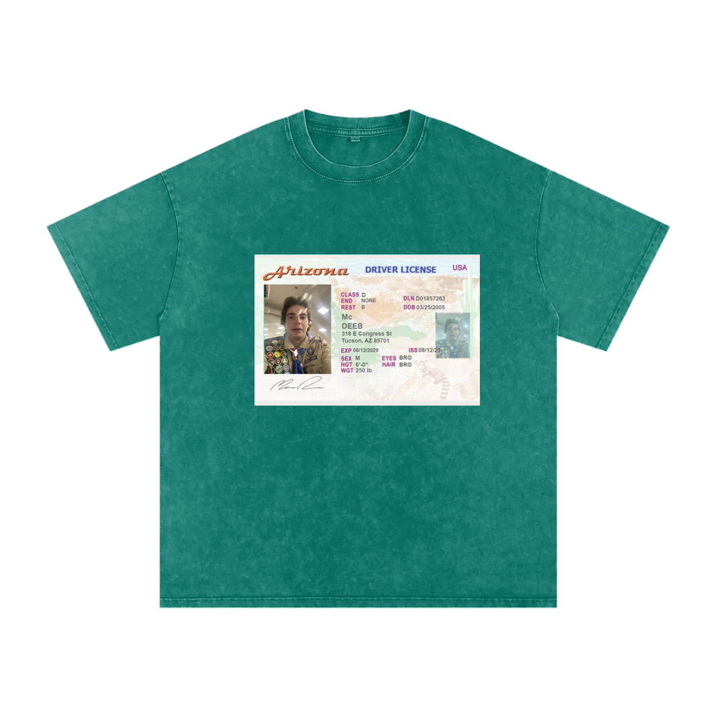 Cole ID Snow Washed Oversized Cotton T-Shirt